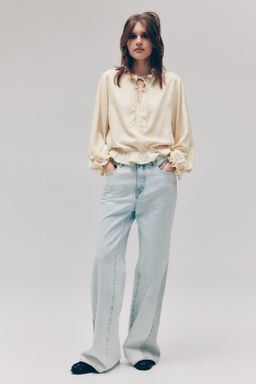 Blusa con ribetes de volante - H&m фото 4
