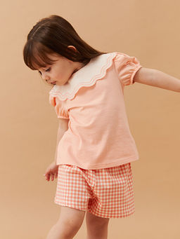 Bebe Yaka K?sa Kollu K?z Bebek Ti??rt