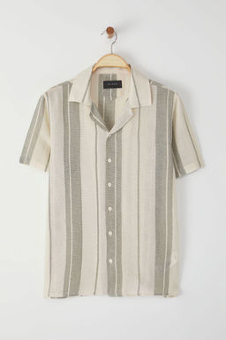 TRENDYOL MAN Premium Siyah Regular Fit Cizgili Dokulu Yazl?k Gomlek TMNSS23GO00060 - Trendyolmilla фото 6