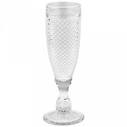 Шанталь Бокал стеклянный 160мл, д5,7см, h20см, для шампанского, рельефное, прозрачное стекло (Китай) Цена указана за штуку. В коробке 6 штук.