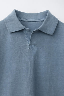 POLO EFECTO LAVADO / Azul