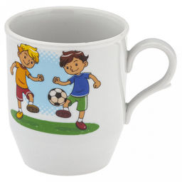 Кружка фарфоровая Тренировка 210мл, д7см, h8,3см, форма Русское поле, круговая деколь (Россия)