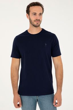 Мужская темно-синяя базовая футболка Неожиданная скидка в корзине - U.s. polo assn фото 3