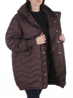 H-8912 DARK BROWN Куртка пуховая женская