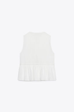 TOP WITH TIES AND TUCKS - Zara фото 13