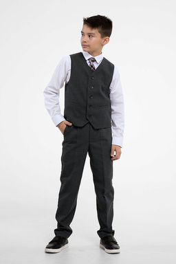 Серые школьные брюки для мальчика Инфанта, модель 0913/1  фото 9