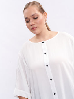 Блузка с коротким рукавом BL16404WHT04 - Артесса фото 3