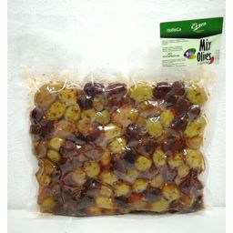 А-серия. Ассорти из оливок Халкидики, Каламата, Арголида с перцем БУКОВО, Греция, вакуум, 1кг - Evros фото 2