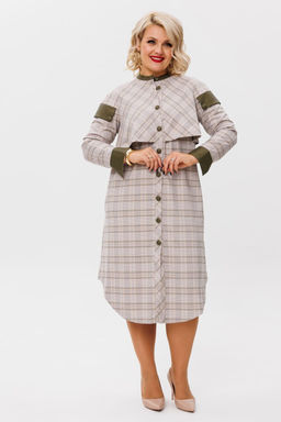 Платье ANELLI 1267 милитари  фото 6