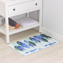 Коврик для ванной и туалета SAVANNA Гранд, 50?80 см, голубой фото 3