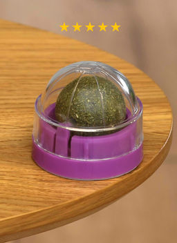 Игрушка для кошек, шарик с кошачьей мятой на липучке, цвет в ассортименте PS069