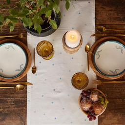 Дорожка на стол Этель Незабудки 40х149см, 100% хлопок, саржа 190 г/м2  фото 3