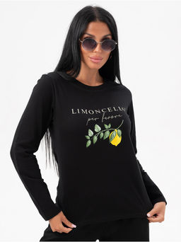 Лонгслив Лимон женский черный - София фото 8