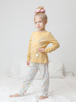 К 1541/светлая мимоза,весенний сад пижама дет