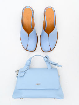 Сабо 5200.23663br.Голубая виктория+коричневый