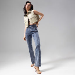 Джинсы с эффектом пуш-ап New York (blue) - Charutti фото 7