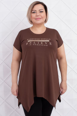 Арт. 3672 Футболка женская 46-56 (6 шт) Цвет:шоколад - Калинка фото 5