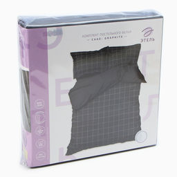Постельное бельё Этель евро Cage: graphite, 200х215 см, 215х240 см, 50х70+3 см-2 шт, мако-сатин, 114г/м2  фото 6