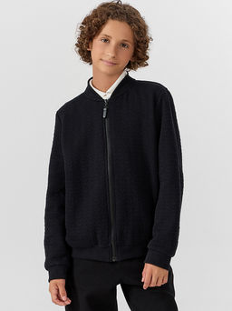 Бомбер для мальчиков черный