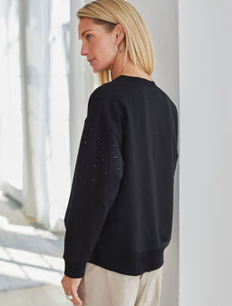 D49.072 Джемпер женский черный_стразы