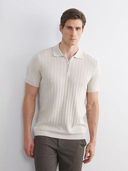 Polo Yaka K?sa Kollu Erkek Triko Kazak