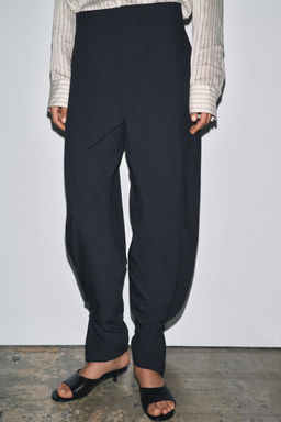 ZW COLLECTION PINSTRIPE BALLOON TROUSERS - Zara фото 3