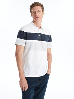 Polo Yaka K?sa Kollu ?izgili Erkek Ti??rt