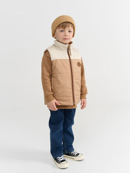 Жилет стеганый на молнии двухсторонний Беж - Bungly фото 13