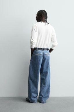 WIDE-FIT PLEATED JEANS - Zara фото 3