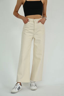 Koyu Kahverengi Yuksek Bel Bilek Boy Culotte %100 Pamuklu Jeans TWOAW26JE00190 - Trendyolmilla фото 22