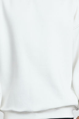 TRENDYOL MAN Antrasit Oversize/Genis Kesim Kontrast Dikis Detayl? Bisiklet Yaka Sweatshirt TMNAW24SW00011 - Trendyolmilla фото 4