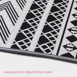 Коврики для ванной и туалета Доляна ЧБ, 2 шт: 5080 см, 5040 см  фото 3