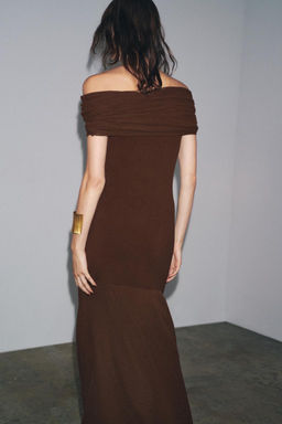 OFF-THE-SHOULDER KNIT DRESS - Zara фото 3