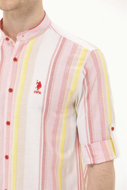 U. S. Polo Assn / Мужская красная рубашка с длинным рукавом - U.s. polo assn фото 14