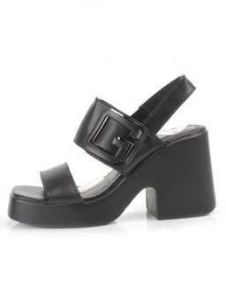 08-PEY330-2 BLACK Босоножки женские (натуральная кожа)