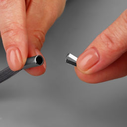 Цена за 4 шт. Наконечник для шнура цилиндр, d = 6 15 мм, 4 шт, цвет чёрный никель - Арт узор фото 4