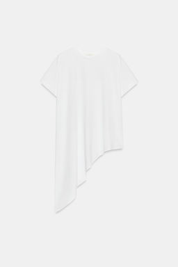CAMISETA ASIM?TRICA MANGA CORTA / Blanco - Zara фото 8