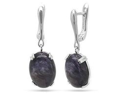 Серьги, чароит, МЦВ224