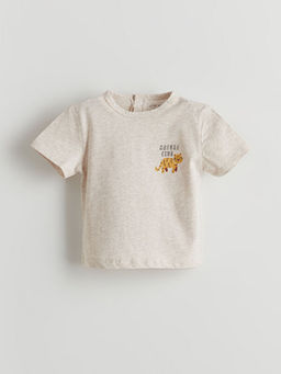 Bisiklet Yaka Bask?l? Erkek Bebek Ti??rt 2li