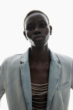 Americana de botonadura sencilla en denim - H&m фото 2