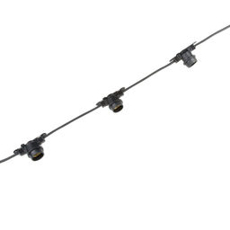 UDL-K120 200/E27/100M IP65 BLACK BELT-LIGHT Гирлянда Белт-лайт, 100 м + 1,5м сетевой шнур. 200 патронов E27, шаг 50см. Чёрная. TM Uniel. - Volpe фото 4