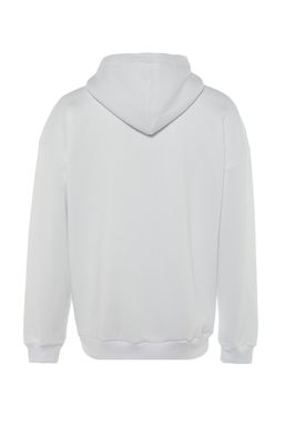 TRENDYOL MAN Beyaz Oversize/Genis Kesim Kapusonlu Etiketli Ici Polar/S?cak Tutan Sweatshirt TMNAW21SW2005 - Trendyolmilla фото 7