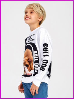 Свитшот "БульДог",чёрно-белый