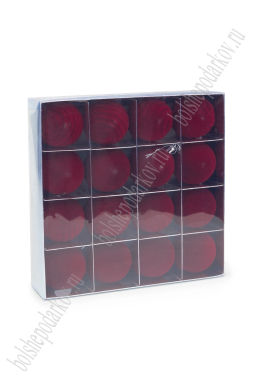 Набор новогодних шаров 6см (16шт) SF-8008, бордовый - Больше подарков фото 5