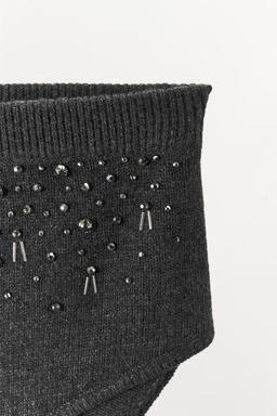 BEADED DIAMANTE KNIT SHORTS - Zara фото 5