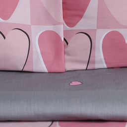 Постельное бельё LoveLife дуэт Hearts 143х215см-2шт, 225х240см, 50х70см-2шт, 100% хлопок, сатин, 125г/м  фото 2