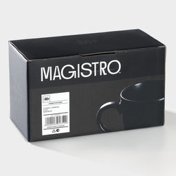Кружка Magistro Carbon, 380 мл, фарфор, чёрная  фото 7