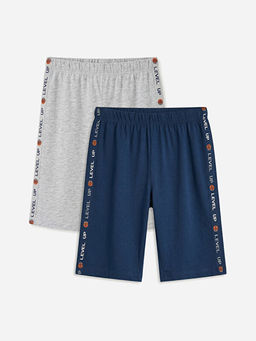 Yan? ?eritli Erkek ?ocuk Pijama ?ort 2li
