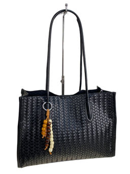 Женская сумка из искусственной кожи, цвет черный