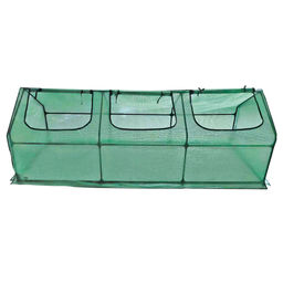 UGH-S32 L270 GREEN/GREEN Парник уличный, 270x90x90см. Металлическая труба в ПВХ, цвет зеленый. Тент из армированного полиэтилена 135г/м2, цвет сетки зеленый. TM ФитоЛето